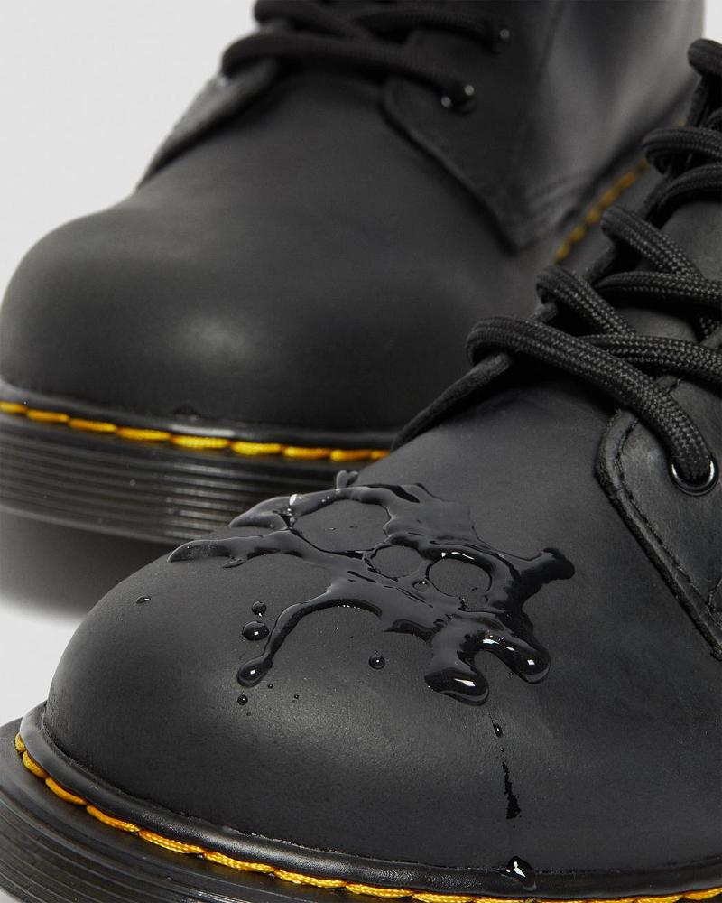 Botas Casuales Dr Martens Youth 1460 Impermeables Cuero Niños Negros | MX 156DFM